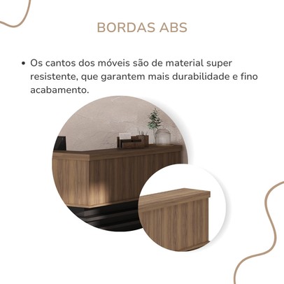 Mesa Tamburato Atendimento Nogal/Preto - Artany Móveis