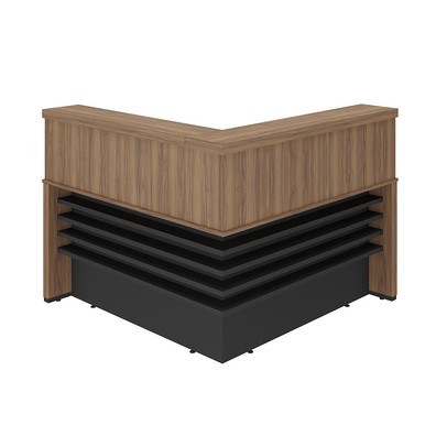 Mesa Tamburato Atendimento Nogal/Preto - Artany Móveis