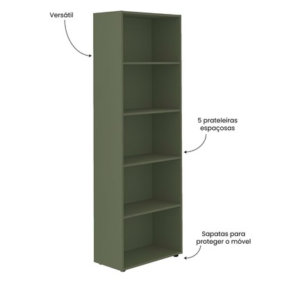 Estante para Livros Multy 12 Prateleiras Menta - Pnr Móveis