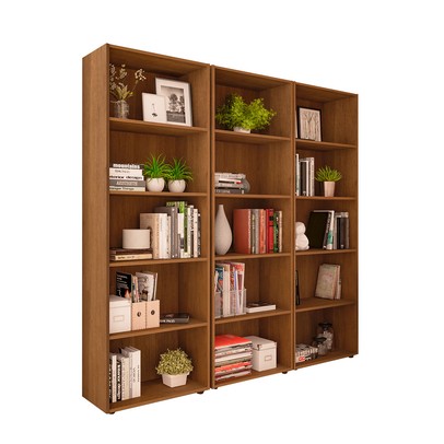 Estante para Livros Multy 12 Prateleiras Cinamomo - Pnr Móveis