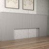 Cabeceira Casal Premium Ripado Off White  - Panorama Móveis