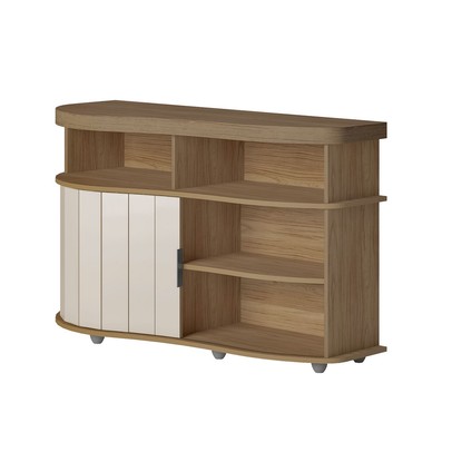 Balcão Buffet Magnum 1 Porta Flex Carvalho/Off White/Menta - Artely