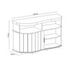 Balcão Buffet Magnum 1 Porta Flex Carvalho/Off White - Artely
