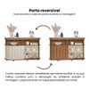 Balcão Buffet Magnum 1 Porta Flex Carvalho/Off White - Artely