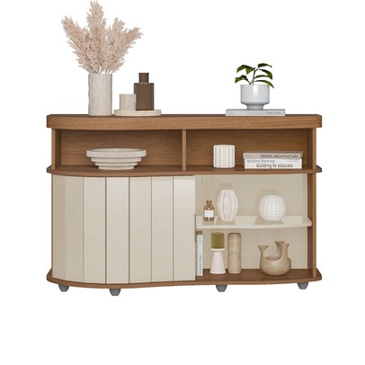 Balcão Buffet Magnum 1 Porta Flex Cinamomo/Off White - Artely