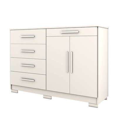 Cômoda Tailândia 2 Portas 5 Gavetas Branco - Panorama Móveis