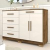 Cômoda Tailândia 2 Portas 5 Gavetas Imbuia/Champanhe - Panorama Móveis