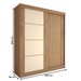Guarda-Roupa Solteiro Gold 2 Portas 2 Gavetas Flex Canelato/Natura/Off White - Panorama Móveis