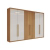 Guarda-Roupa Casal Everest 6 Portas 4 Gavetas Flex Nature/Off White - Panorama Móveis