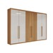 Guarda-Roupa Casal Everest 6 Portas 4 Gavetas Flex Nature/Off White - Panorama Móveis