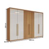 Guarda-Roupa Casal Everest 6 Portas 4 Gavetas Flex Nature/Off White - Panorama Móveis