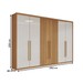Guarda-Roupa Casal Everest 6 Portas 4 Gavetas Flex Nature/Off White - Panorama Móveis