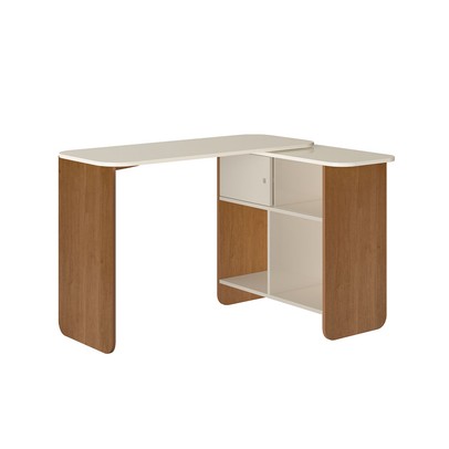 Mesa Escrivaninha Nomad 1 Porta Cinamomo/Off White - Artely