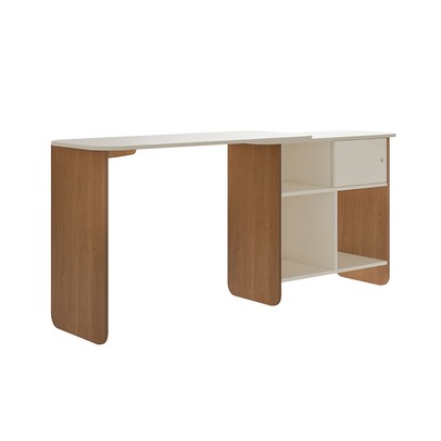 Mesa Escrivaninha Nomad 1 Porta Cinamomo/Off White - Artely