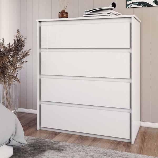 Cômoda Celeste 4 Gavetas Branco - Panorama Móveis