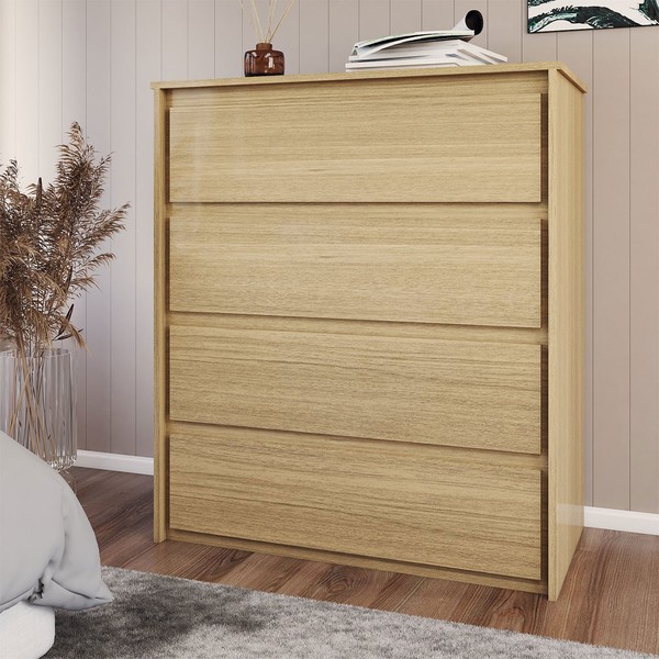 Cômoda Celeste 4 Gavetas Castanho - Panorama Móveis