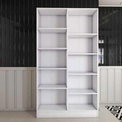 Armário Multiuso Armazém 4 Portas 8 Prateleiras Branco - Panorama Móveis