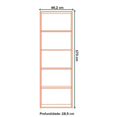 Armário Multiuso Elara 2 Portas 4 Prateleiras Branco Neve - Mx Móveis