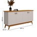 Balcão Buffet Absolut 4 Portas Off White/Nature - J&a Móveis
