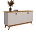 Balcão Buffet Absolut 4 Portas Off White/Nature - J&a Móveis