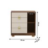 Cômoda Sapateira Santos 1 Porta 4 Gavetas Imbuia/Fendi - Pnr Móveis