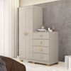 Cômoda Roupeiro Taywan 2 Portas 4 Gavetas Fendi - Pnr Móveis