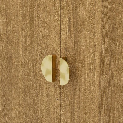 Cômoda Roupeiro Taywan 2 Portas 4 Gavetas Nature - Pnr Móveis