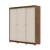 Guarda-Roupa Garibaldi 3 Portas 4 Gavetas 100% Mdf Imbuia/Fendi - Pnr Móveis