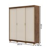 Guarda-Roupa Garibaldi 3 Portas 4 Gavetas 100% Mdf Imbuia/Fendi - Pnr Móveis