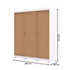 Guarda-Roupa Garibaldi 3 Portas 4 Gavetas 100% Mdf Branco/Camarim - Pnr Móveis
