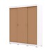 Guarda-Roupa Garibaldi 3 Portas 4 Gavetas 100% Mdf Branco/Camarim - Pnr Móveis