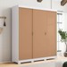 Guarda-Roupa Garibaldi 3 Portas 4 Gavetas 100% Mdf Branco/Camarim - Pnr Móveis