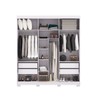 Guarda-Roupa Garibaldi 3 Portas 4 Gavetas 100% Mdf Branco/Camarim - Pnr Móveis