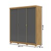 Guarda-Roupa Garibaldi 3 Portas 4 Gavetas 100% Mdf Nature/Alasca - Pnr Móveis