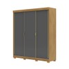 Guarda-Roupa Garibaldi 3 Portas 4 Gavetas 100% Mdf Nature/Alasca - Pnr Móveis