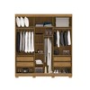 Guarda-Roupa Garibaldi 3 Portas 4 Gavetas 100% Mdf Nature/Alasca - Pnr Móveis