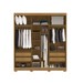 Guarda-Roupa Garibaldi 3 Portas 4 Gavetas 100% Mdf Nature/Alasca - Pnr Móveis