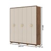 Guarda-Roupa Igaratá 6 Portas 4 Gavetas 100% Mdf Imbuia/Fendi - Pnr Móveis