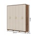 Guarda-Roupa Igaratá 6 Portas 4 Gavetas Imbuia/Fendi - Pnr Móveis