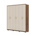 Guarda-Roupa Igaratá 6 Portas 4 Gavetas Imbuia/Fendi - Pnr Móveis