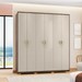 Guarda-Roupa Igaratá 6 Portas 4 Gavetas Imbuia/Fendi - Pnr Móveis