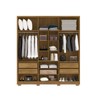 Guarda-Roupa Igaratá 6 Portas 4 Gavetas 100% Mdf Nature/Alasca - Pnr Móveis