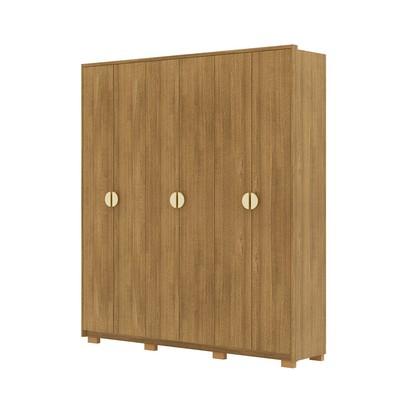 Guarda-Roupa Igaratá 6 Portas 4 Gavetas 100% Mdf Nature - Pnr Móveis