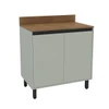 Balcão de Cozinha 80 Cm Koya 2 Portas Verde Oliva - Politorno