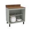 Balcão de Cozinha 80 Cm Koya 2 Portas Verde Oliva - Politorno