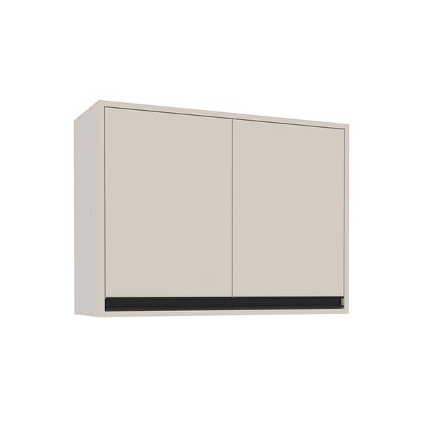 Armário Aéreo Cozinha 80 Cm Koya 2 Portas Creme - Politorno