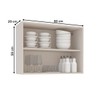 Armário Aéreo Cozinha 80 Cm Koya 2 Portas Creme - Politorno