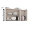 Armário Aéreo Cozinha 120 Cm Koya 3 Portas Creme - Politorno