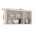 Armário Aéreo Cozinha 120 Cm Koya 3 Portas Creme - Politorno