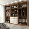 Guarda-Roupa Casal 6 Portas Aquiles Cinamomo/Off White - Panorama Móveis